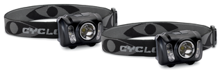 Pack of 2 Cyclops 210 Lumens Headlamp feature water resistant polymer housing